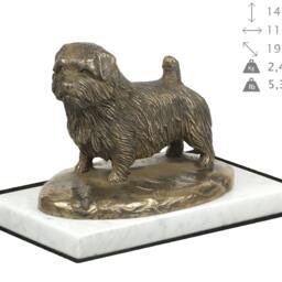 Norfolk Terrier, Dog White Marble Base Statue, Limited Edition, Artdog. Made Of Cold Cast Bronze. Perfect Gift. Limited Edition - thumbnail 4