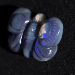 Purple Butterfly Opal Carving Semi-Blackopal Jelly - 19.5 Cts