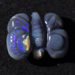 Purple Butterfly Opal Carving Semi-Blackopal Jelly - 19.5 Cts - thumbnail 2
