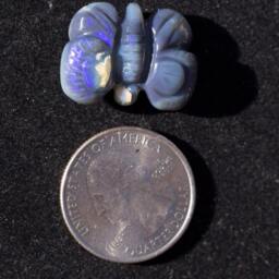 Purple Butterfly Opal Carving Semi-Blackopal Jelly - 19.5 Cts - thumbnail 4