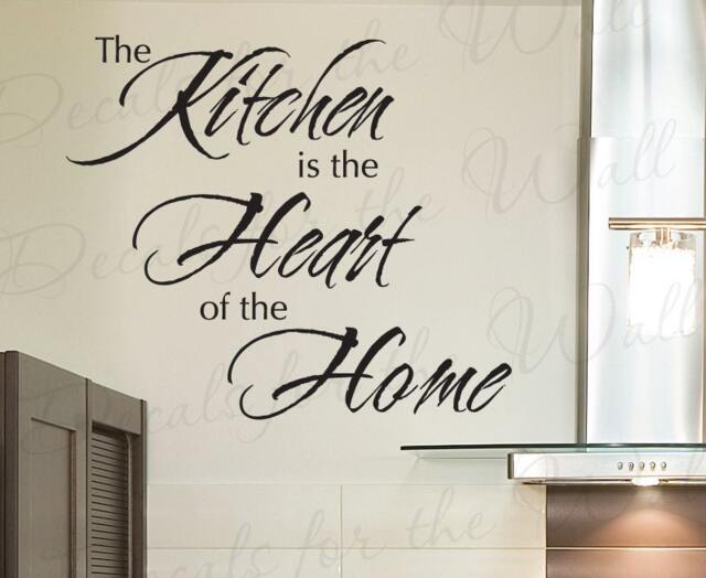 The Kitchen Heart Home Dining Room Mom Mother Vinyl Sticker Art Large Wall Decal Quote Lettering Decor Saying Decoration Ki17 - image 1