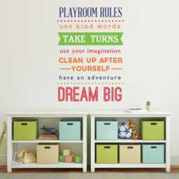Playroom Rules Vinyl Wall Decal, Kids Decor Art Sticker, Children's Dream Big Decorations, Easy Removable Diy, Use Your Imagination - thumbnail 2