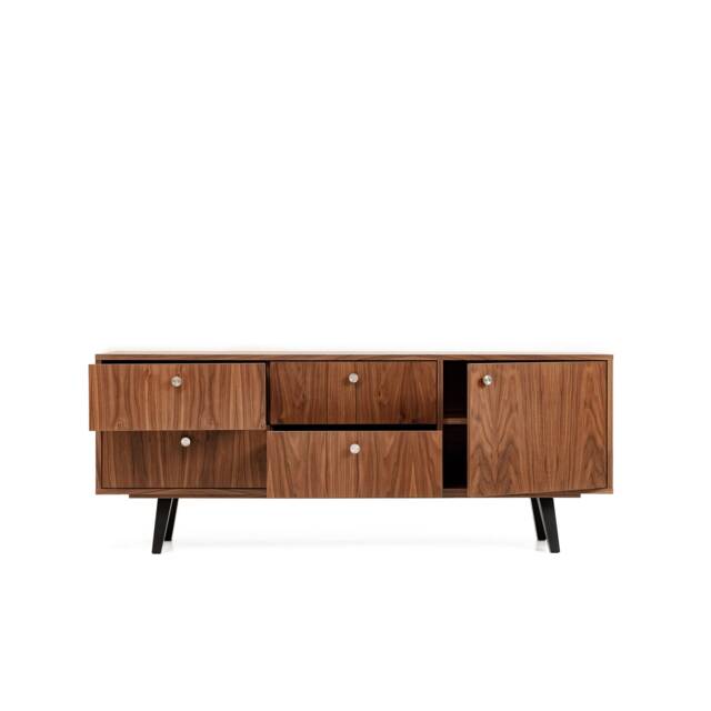 "Sideboard, Tv Cabinet, Stand Walnut Veneer 4 Drawers & Doors ""Veronica" - image 1