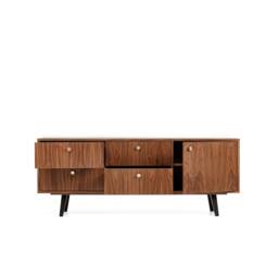 "Sideboard, Tv Cabinet, Stand Walnut Veneer 4 Drawers & Doors ""Veronica" - thumbnail 1