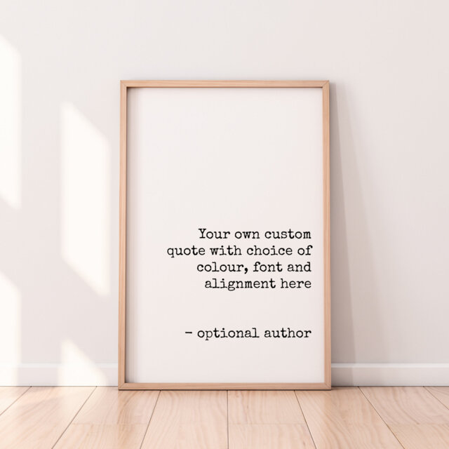 Custom Quote Wall Art, Personalised Text Print, Famous Poster, Customised Typography Home Decor - image 1