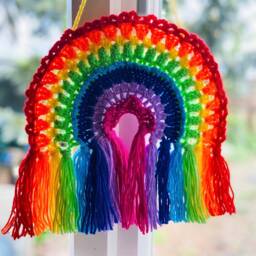 Hanging Rainbow For Window, Wall, Door, Nursery. Crochet Of Hope - thumbnail 2