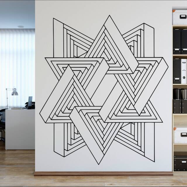 Triangle Geometric Wall Decal Modern Art Sticker - image 1