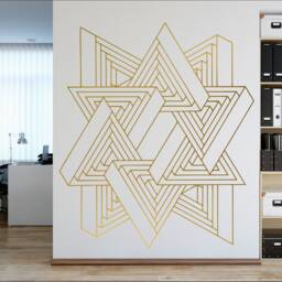 Triangle Geometric Wall Decal Modern Art Sticker - thumbnail 2