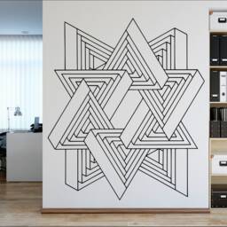 Triangle Geometric Wall Decal Modern Art Sticker - thumbnail 1