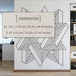 Triangle Geometric Wall Decal Modern Art Sticker - thumbnail 3