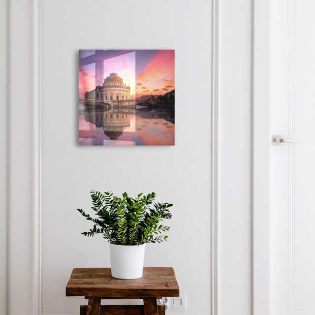 Urban West Wall Mounted Key Cabinet, Pink Industrial Box, Photographic Architecture, For Lovers Of Beauty - image 1