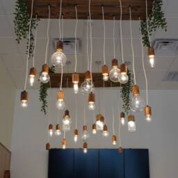 Pendant Light Large Rustic Chandelier - 14 Lights Grey Reclaimed Wood Rustic Lighting Dining Chandelier Modern Ceiling - thumbnail 2