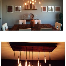 Pendant Light Large Rustic Chandelier - 14 Lights Grey Reclaimed Wood Rustic Lighting Dining Chandelier Modern Ceiling - thumbnail 3