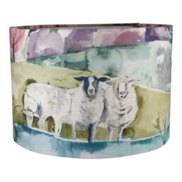 Voyage Sheep Lampshade, Handmade Lampshades, Table Ceiling Lamp Shades, Grey Cream Shade