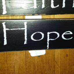 Primitive Wood Sign Love Hope Faith Distressed Pallet Reclaimed Rustic Decor Star Wall Hanging - thumbnail 3