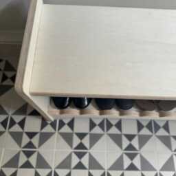 Montessori Scalloped Children's Toy Bench Or Shoe Rack - thumbnail 3