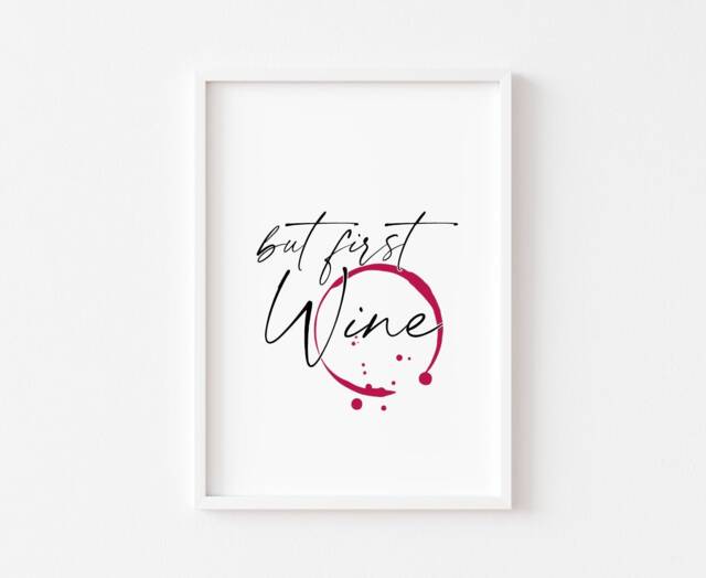 Kitchen Print - Wall Art Wine Funny Prints Alcohol Decor Home Bedroom