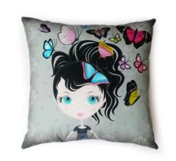 Cushion Butterflies in The Hair Girl's Room Decor - thumbnail 1