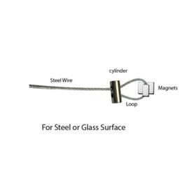 Magnetic Photo Display Kit Steel Cable & Magnets, Art Hanging - thumbnail 3