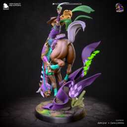 Golden Spin Cavalier - Anime Western Rider Cowboy Knight Gyro Resin Figure 16K - thumbnail 4