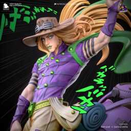 Golden Spin Cavalier - Anime Western Rider Cowboy Knight Gyro Resin Figure 16K - thumbnail 2