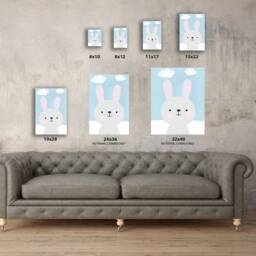 Bunny Room Wall Art. & Raccoon Bear Lovers. Kids Room. Nursery Funny Decor For Kids. Set Of 4 - thumbnail 3