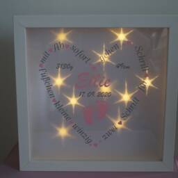 Illuminated Picture Frame Personalized - Birth, Baptism, Gift - thumbnail 4