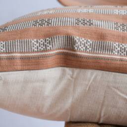 Handwoven Lumbar Pillow Cover Brown Grey Karen Tribal Design - thumbnail 3