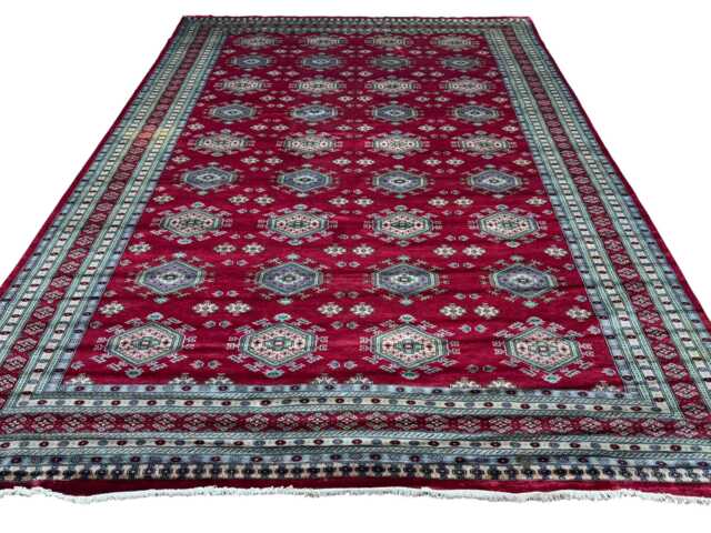 9x12 Red Color Bokhara Rug - 2.75x3.65 Bedroom Luxury Area Turkish Fine Quality Afghan - image 1