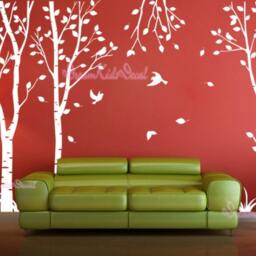 Birch Tree Wall Decals, Nature Nursery Decor - thumbnail 2