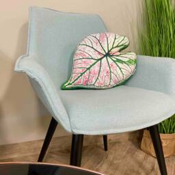 Caladium Leaf Pillow, Caladium Cushion, Urban Jungle Decor, Plant Lover Gift - thumbnail 3