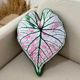 Caladium Leaf Pillow, Caladium Cushion, Urban Jungle Decor, Plant Lover Gift