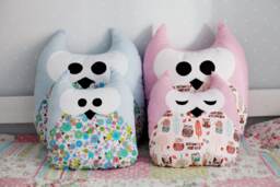 Owl Pillow Pet Cover Throw Theme Gift Nursery Stuffed Animal Toy Decorative Pillows For Teens Little Girls Room - thumbnail 1