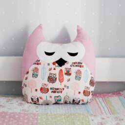 Owl Pillow Pet Cover Throw Theme Gift Nursery Stuffed Animal Toy Decorative Pillows For Teens Little Girls Room - thumbnail 3