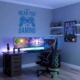 I Am Gaming Wall Art Sticker Gamer Decor Room For Him Gifts Gamers Bedroom