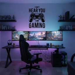 I Am Gaming Wall Art Sticker Gamer Decor Room For Him Gifts Gamers Bedroom - thumbnail 2