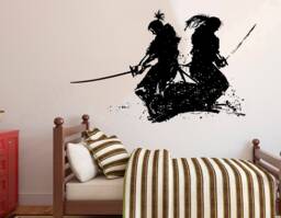 Samurai Wall Decal Ninja Warrior Removable Sticker 4260 - thumbnail 1