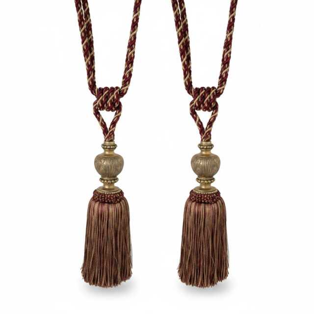 2x Florentine Medium Tieback - 85cm Embrace Tassel Pair - image 1