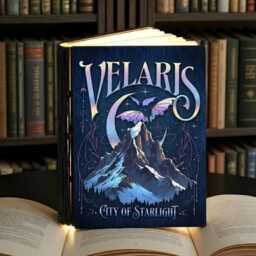 Velaris Acotar Book Lamp, City Of Starlight Folding Led Light, Night Court Light Reading Fantasy Of Dreams Decor - thumbnail 1