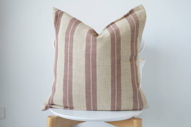 Gray Brown Dot Block Print Mudcloth Hmong Pillow Case - image 1
