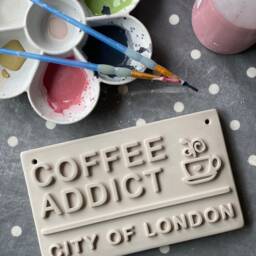 Coffee Addict-London Street Sign-Cafe Wall Sign-Coffee Lover-Ceramic Plaque-Time For Coffee-Kitchen & Tea-Kitchen Decor-Barista - thumbnail 2