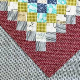 Handmade Twin Quilt & Pillow Sham Set - Vintage Feed Sack Look - thumbnail 4