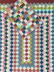 Handmade Twin Quilt & Pillow Sham Set - Vintage Feed Sack Look