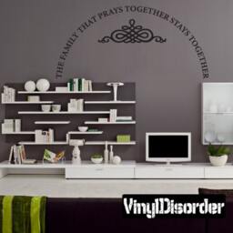 The Family That Prays Together Stays - Vinyl Wall Decal Quotes Sticker Fa056Thefamilyi7Et - thumbnail 2