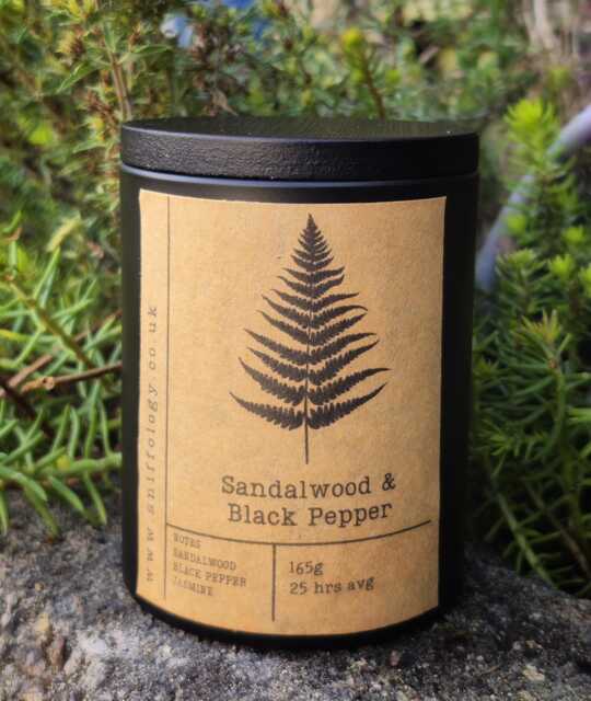 Sandalwood & Black Pepper Scented Candle - 20Cl - Hand-Poured in Small Batches - image 1