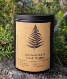 Sandalwood & Black Pepper Scented Candle - 20Cl - Hand-Poured in Small Batches - thumbnail 1