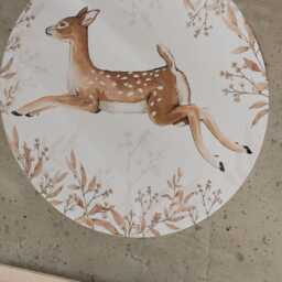 Fawn Wall Sticker Botanical Woodland Nursery Decor - thumbnail 3