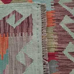 Classic Kilim Rug, Handmade Artisan Afghan Turkish Persian Qashqai Navajo Bohemian Natural Wool Flatweave Multicolour Rug 109x79 cm - thumbnail 3