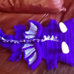 Crochet Dragon Blanket, Snuggle Sack Cocoon, Handmade UK - thumbnail 4