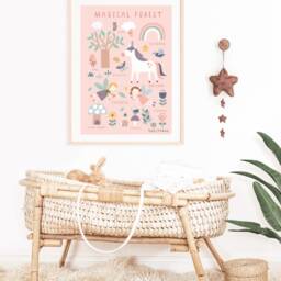 Magical Forest Girls Wall Art - Wall Children's Prints Illustration - thumbnail 3